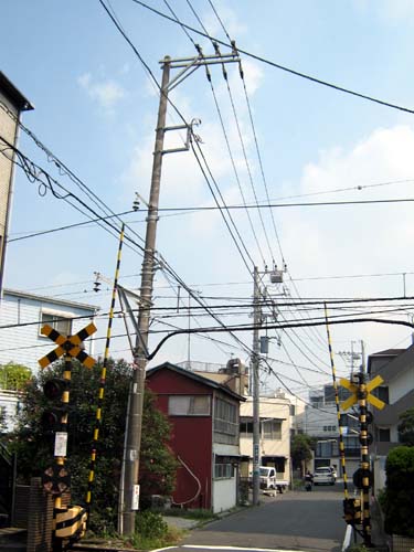 踏切で横断
